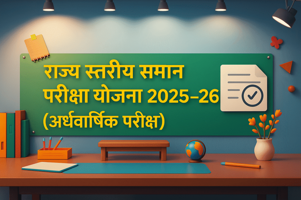 राज्य स्तरीय समान परीक्षा योजना 2025–26 (अर्धवार्षिक परीक्षा)